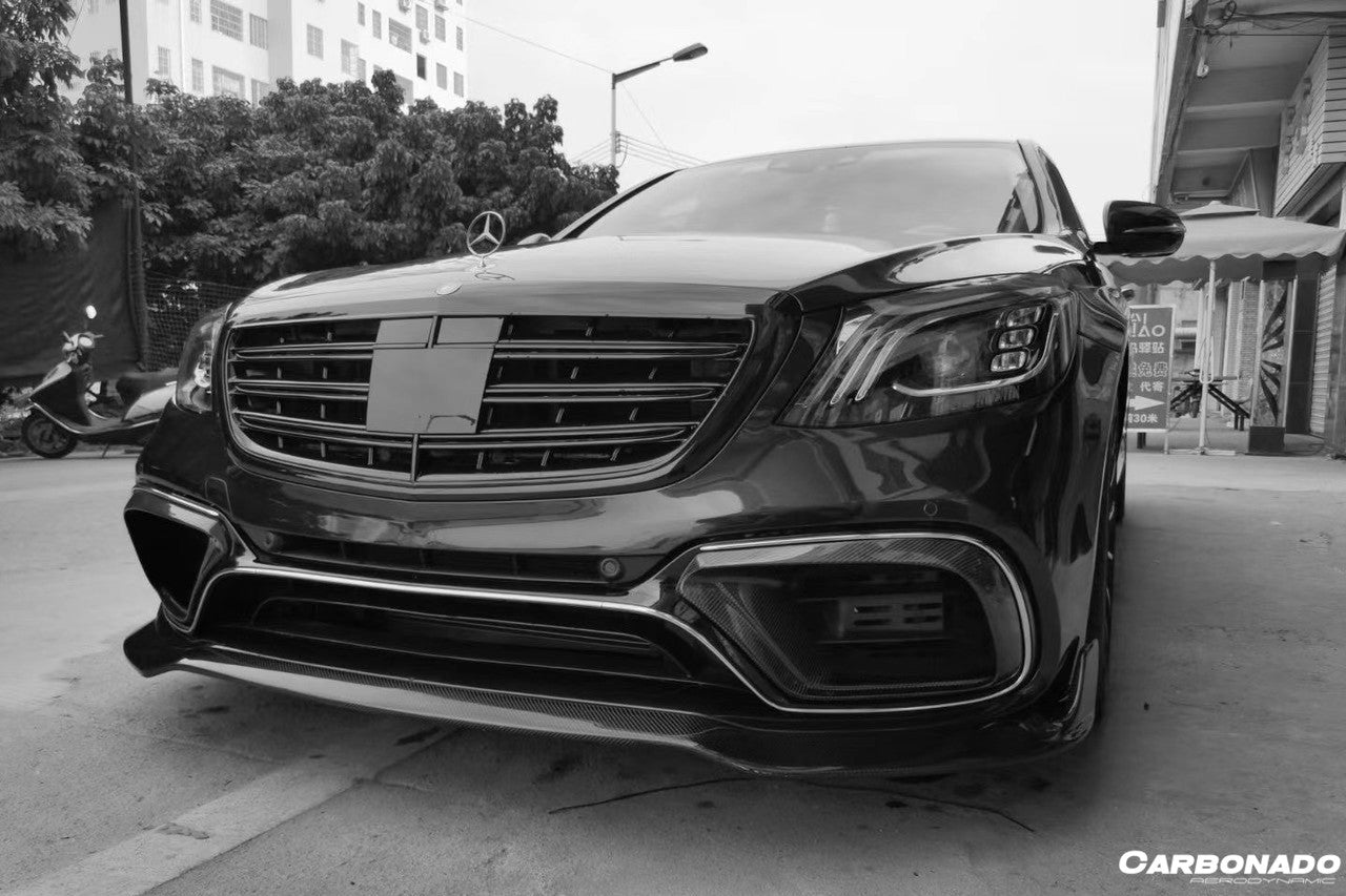 2017 - 2020 Mercedes Benz S63 W222 Sedan BRS Style Front Lip